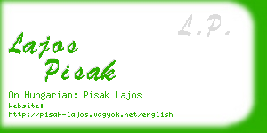 lajos pisak business card